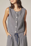 Plaid button down top