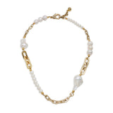 Plaza Jen Mixed Pearl Chain Necklace