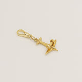 Vintage 1950's 14 Karat Gold Vermeille Mechanical Plane Charm