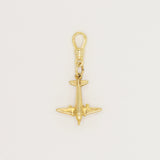 Vintage 1950's 14 Karat Gold Vermeille Mechanical Plane Charm