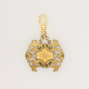 Victorian Glass Cameo with Amethyst Glass Filagree Frame Charm