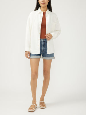 Silver Jeans Relaxed Button-Up Beach Shirt