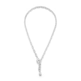 Silver-Plated Plaza Edge Chain Short Necklace