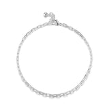 Silver-Plated Plaza Edge Chain Short Necklace