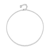 Silver-Plated Plaza Mini Tuff Link Short Necklace - Shine
