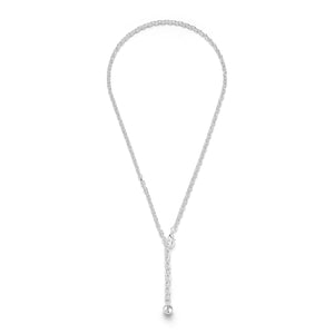 Silver-Plated Plaza Mini Tuff Link Short Necklace - Shine