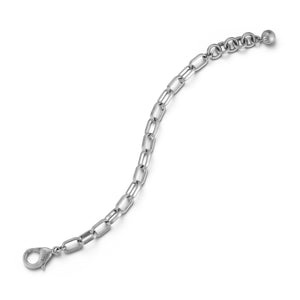 Silver-Plated Plaza Oval Link Bracelet