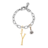 Silver-Plated Plaza Oval Link Bracelet Set