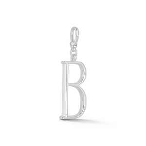 Silver-Plated Plaza Small Letter B Charm