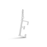 Silver-Plated Plaza Small Letter E Charm