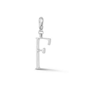 Silver-Plated Plaza Small Letter F Charm