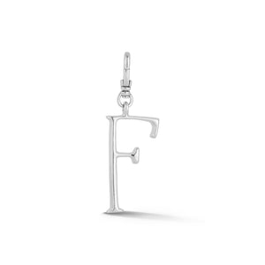 Silver-Plated Plaza Small Letter F Charm