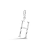 Silver-Plated Plaza Small Letter H Charm
