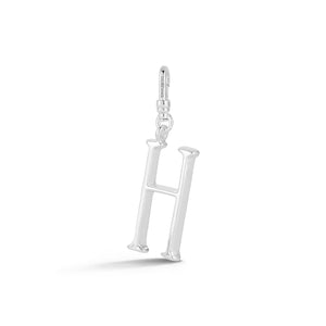 Silver-Plated Plaza Small Letter H Charm