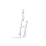 Silver-Plated Plaza Small Letter H Charm
