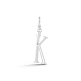 Silver-Plated Plaza Small Letter K Charm