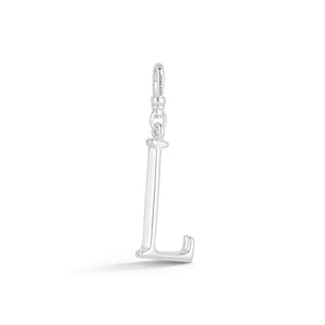 Silver-Plated Plaza Small Letter L Charm