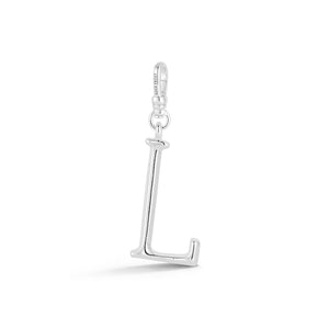 Silver-Plated Plaza Small Letter L Charm