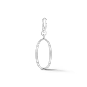 Silver-Plated Plaza Small Letter O Charm
