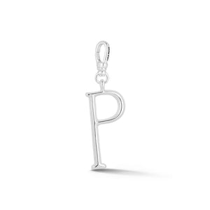 Silver-Plated Plaza Small Letter P Charm