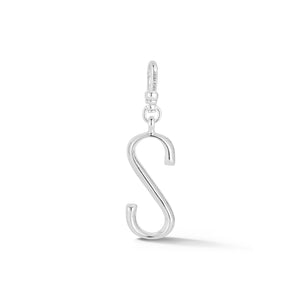 Silver-Plated Plaza Small Letter S Charm