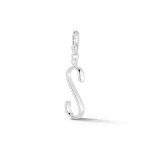 Silver-Plated Plaza Small Letter S Charm
