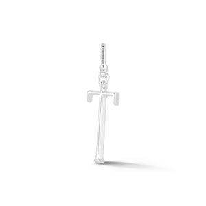 Silver-Plated Plaza Small Letter T Charm