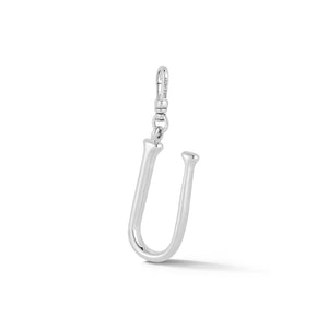 Silver-Plated Plaza Small Letter U Charm