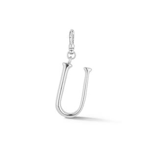 Silver-Plated Plaza Small Letter U Charm