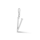 Silver-Plated Plaza Small Letter V Charm