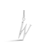 Silver-Plated Plaza Small Letter W Charm
