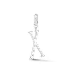 Silver-Plated Plaza Small Letter X Charm