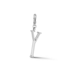 Silver-Plated Plaza Small Letter Y Charm