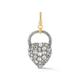 Silver-Plated XL Nina Crystal Heart Charm - Crystal/Silver