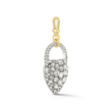 Silver-Plated XL Nina Crystal Heart Charm - Crystal/Silver