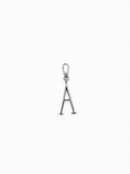 Silver Plaza "A" Initial Charm