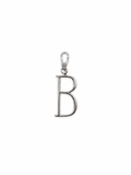 Silver Plaza "B" Initial Charm