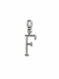 Silver Plaza "F" Initial Charm