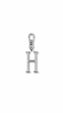 Silver Plaza "H" Initial Charm