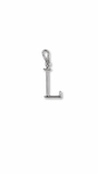 Silver Plaza "L" Initial Charm