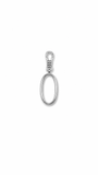 Silver Plaza "O" Initial Charm