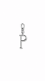Silver Plaza "P" Initial Charm