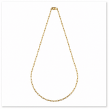 Small Paperclip Chain Fine Frost Vermeil Necklace
