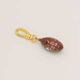Antique Speckled Murano Glass Bead Luna Charm