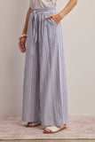 Forte Striped Cotton Wide-Leg Pants FP0019