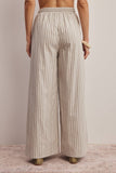 Forte Striped Cotton Wide-Leg Pants FP0019