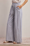 Forte Striped Cotton Wide-Leg Pants FP0019