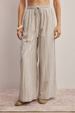 Forte Striped Cotton Wide-Leg Pants FP0019