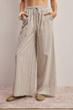 Forte Striped Cotton Wide-Leg Pants FP0019