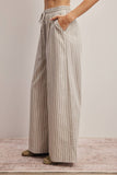 Forte Striped Cotton Wide-Leg Pants FP0019